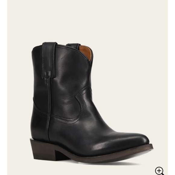 Frye Billy Short Black Leather Boots Women - Picture 2 of 9